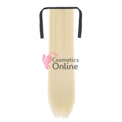 Extensie de par coada dreapta cu snur si pini 60 cm Blond Deschis 10345AHT613